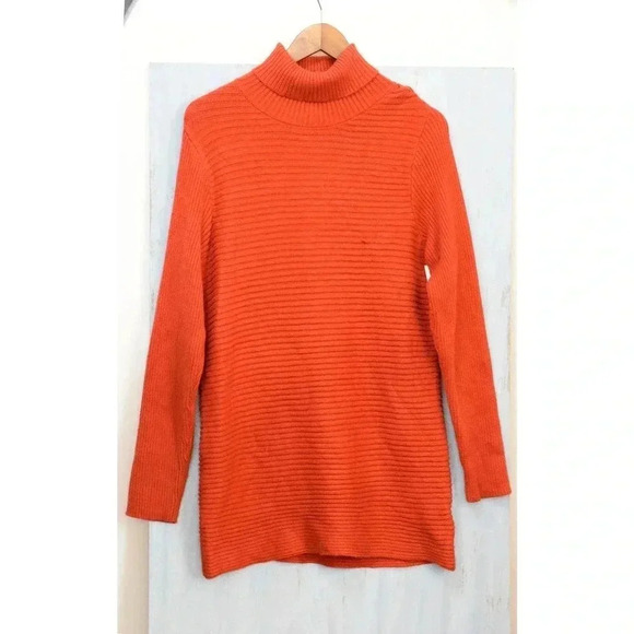 Devotion by Cyrus red tunic turtleneck sweater M - Picture 8 of 8